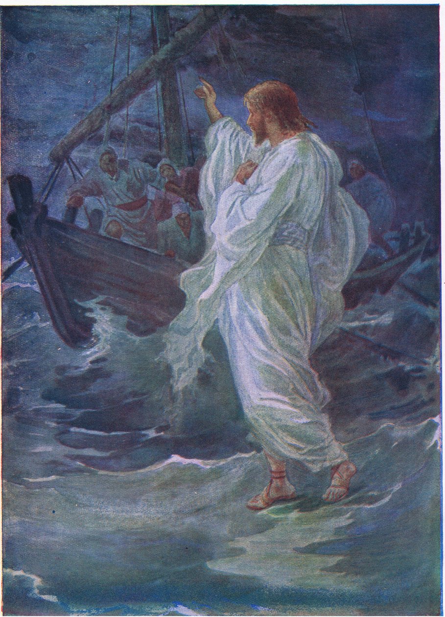 Christ walking on the sea by Arthur Twidle