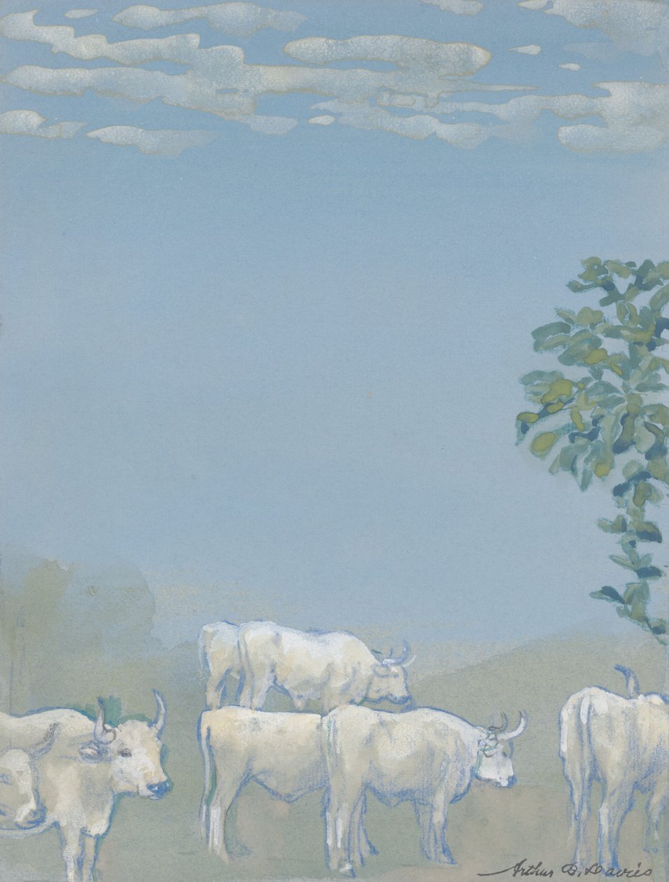 Landscape with Cows by Arthur Bowen Davies