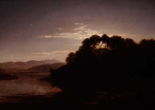 Moonrise on the Bank of a Loch by Arthur Gilbert
