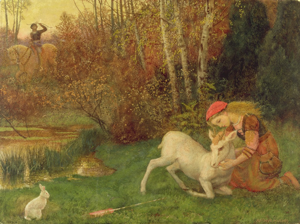 The White Hind, c.1870 by Arthur Hughes