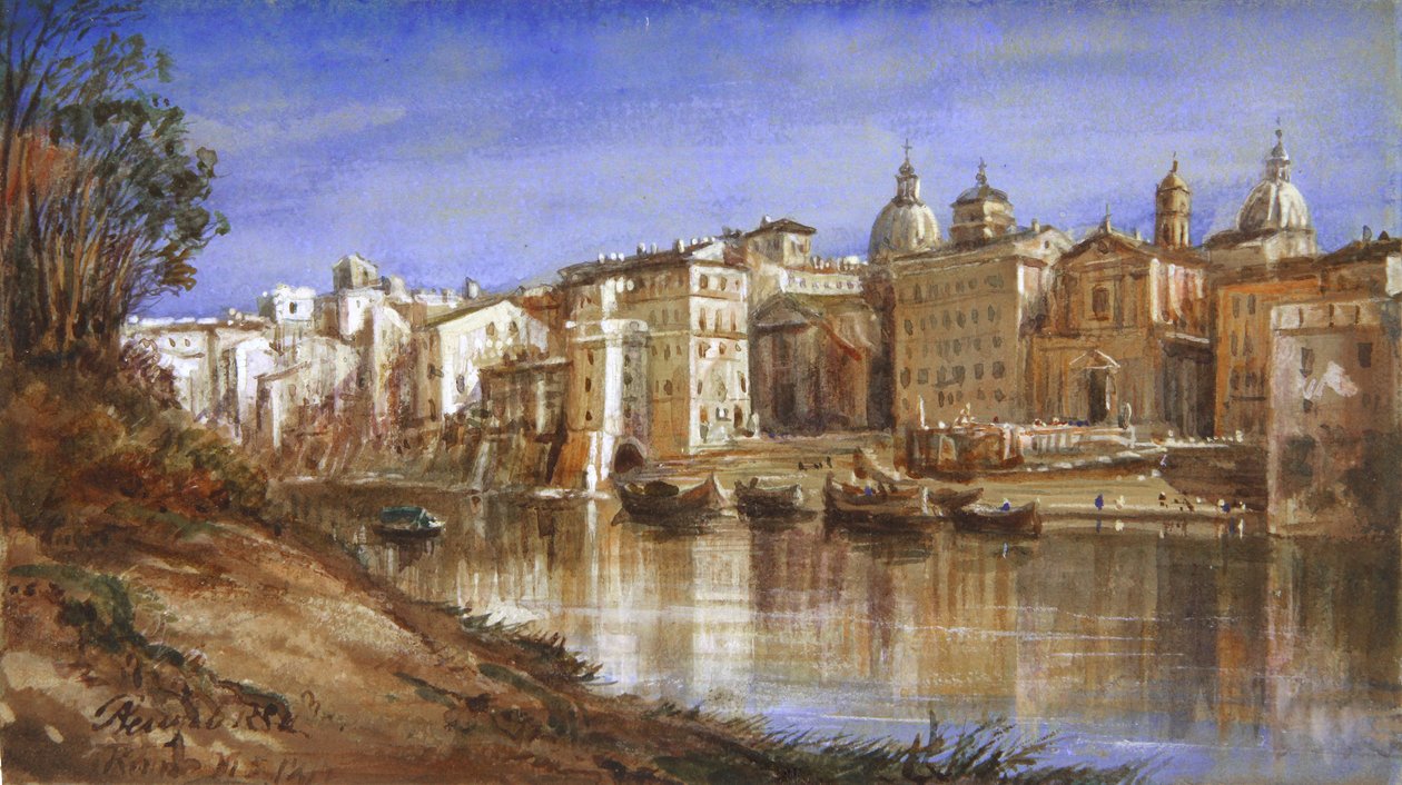 The Banks of the Tiber by Arthur Perigal