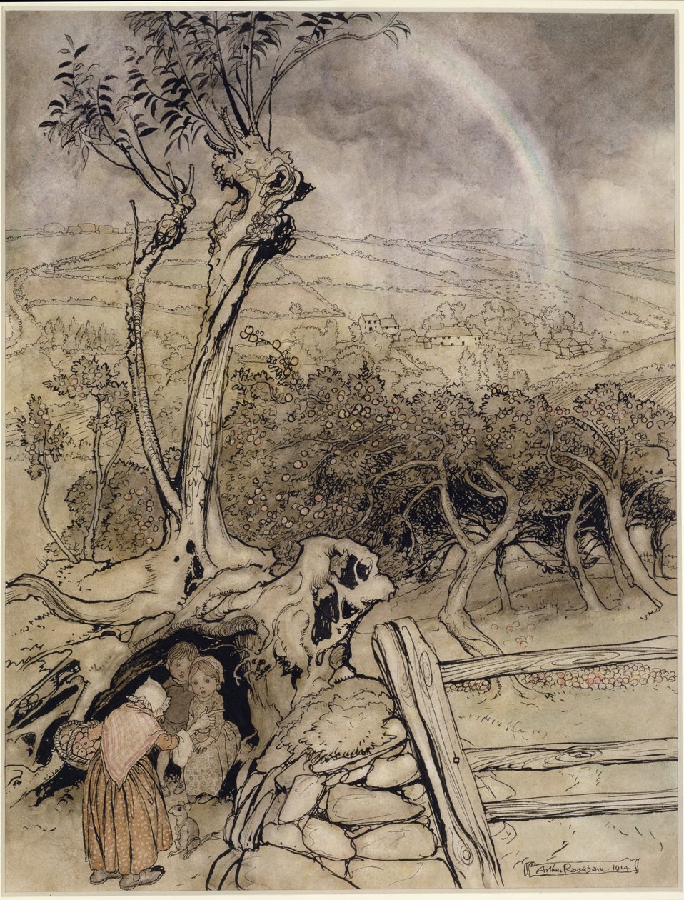 Exactly Where the Rainbow Ends by Arthur Rackham
