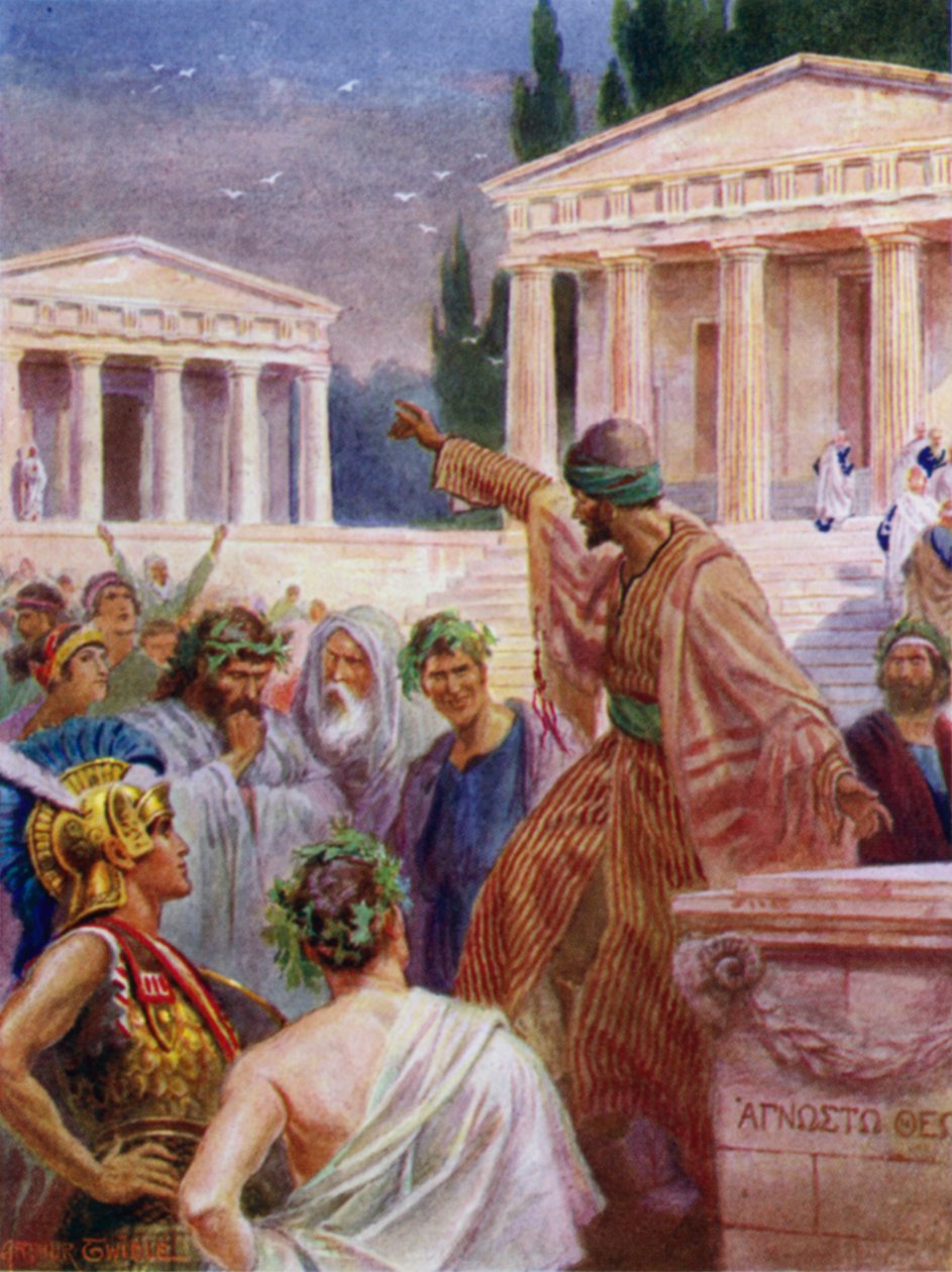 Paul preaching at Athens by Arthur Twidle