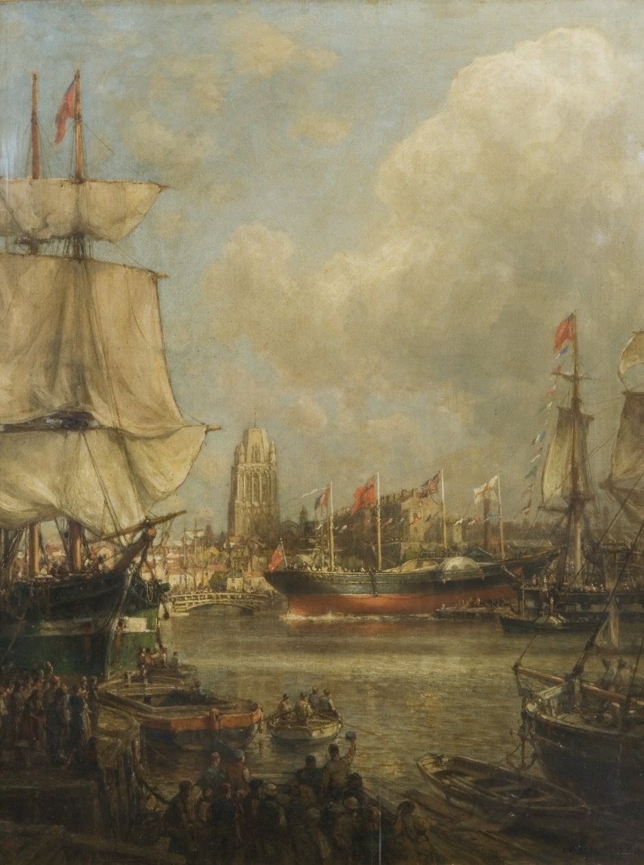 The Launch of the Great Western by Arthur Wilde Parsons