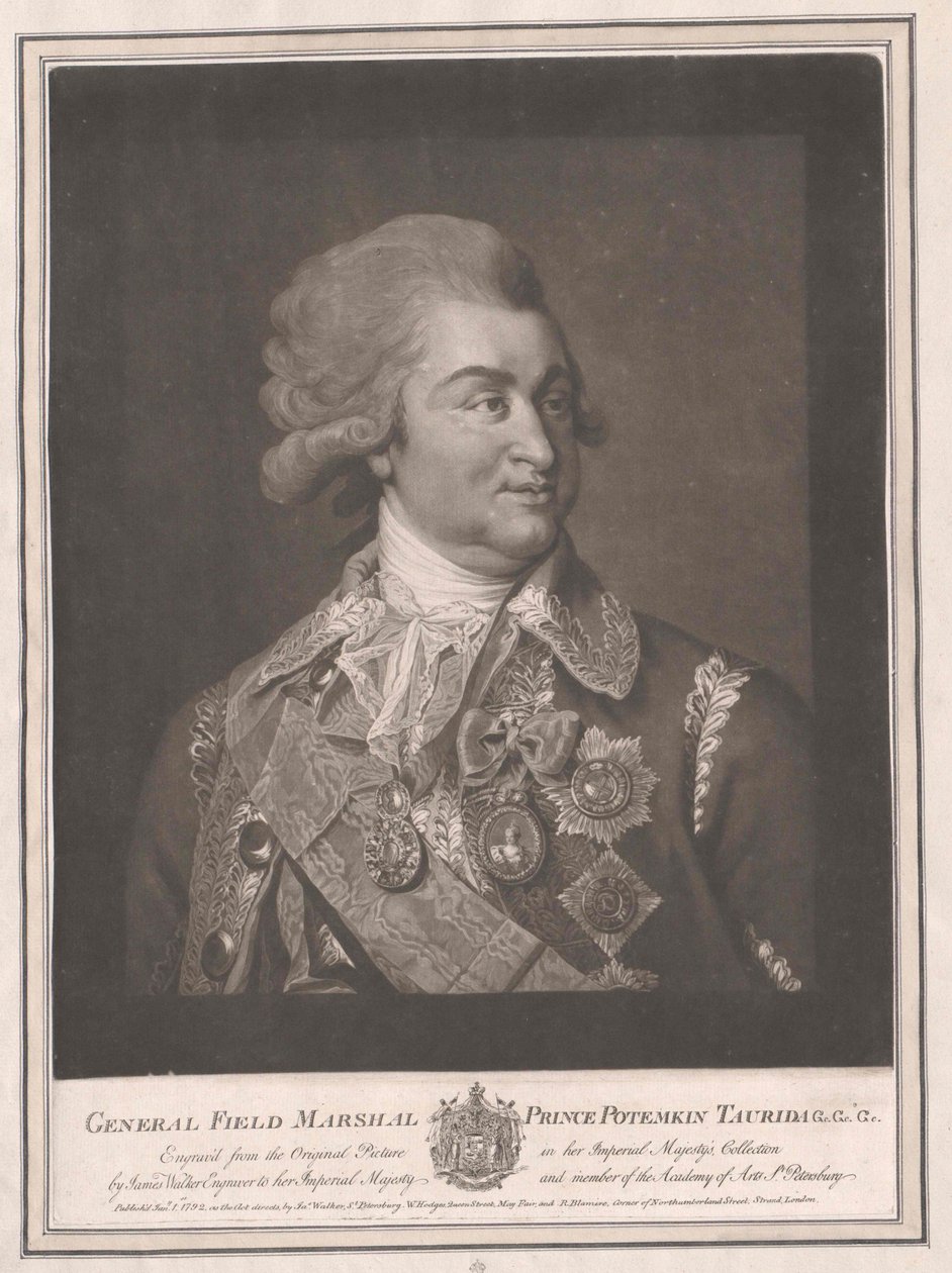 Grigori Aleksandrovitch count Potemkin by Artist Unknown