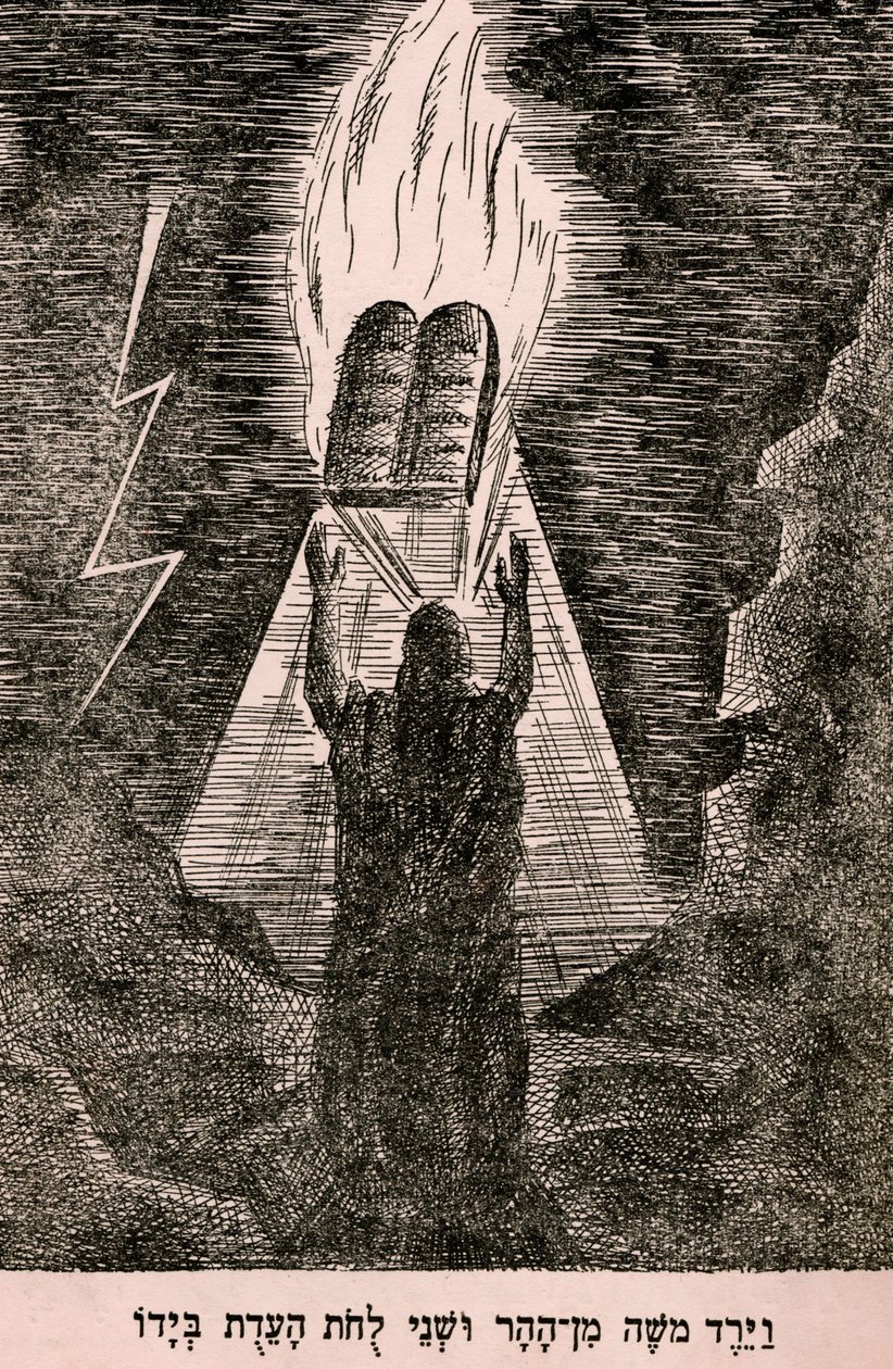 Moses Descending from Mount Sinai by Artist Unknown