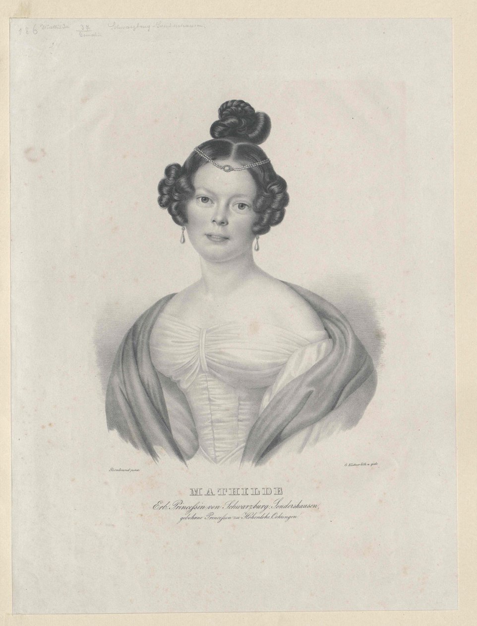 Princess Mathilde of Hohenlohe-Oehringen by Artist Unknown