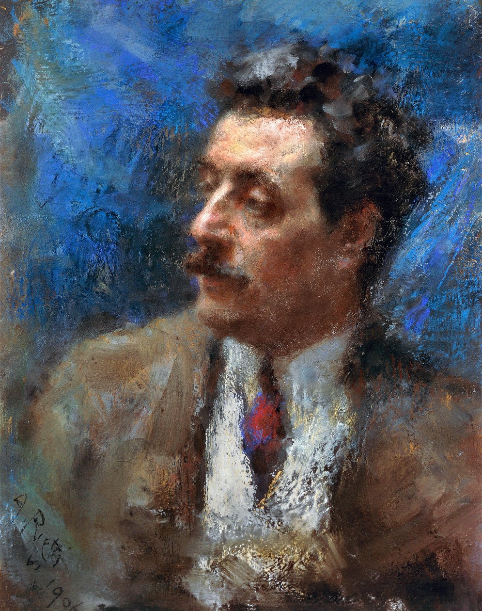 Portrait of Giacomo Puccini by Arturo Rietti