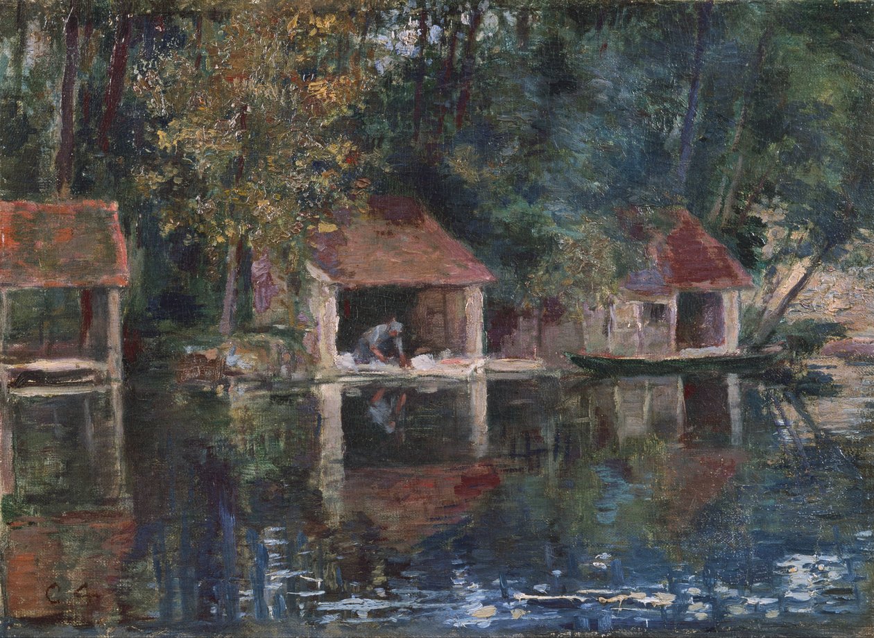 Washing Place in Grez-sur-Loing by Asai Chu