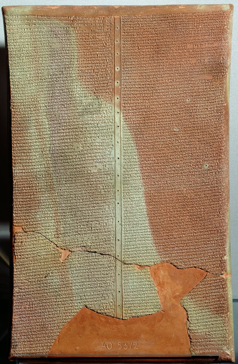 Tablet Inscribed with the History of King Sargon II (721-705 BC) Relating to His Eighth Campaign Against the Urartu in 714 BC, from Khorsabad by Assyrian