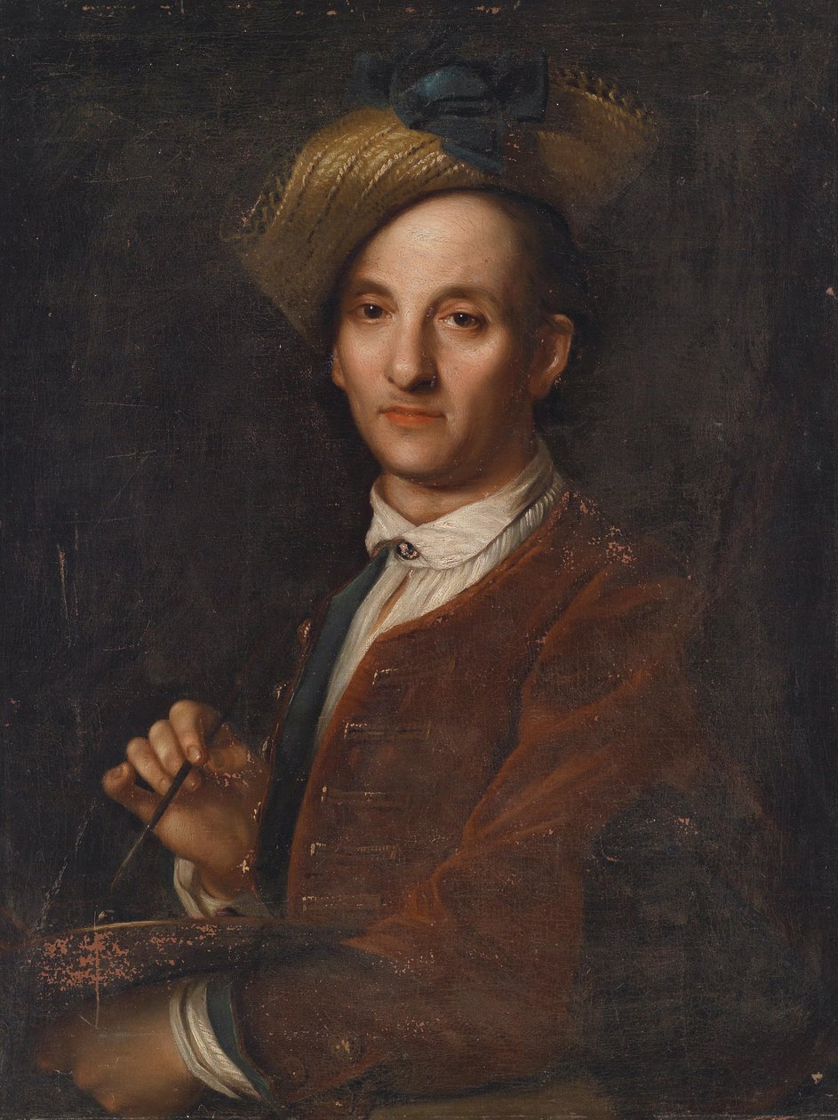 Portrait of David Hoyer (1667-1720), Painter by Attributed to Jan Kupecký