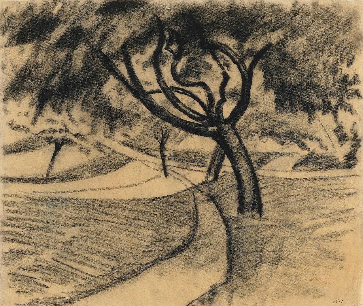 Tree and Fields by August Macke