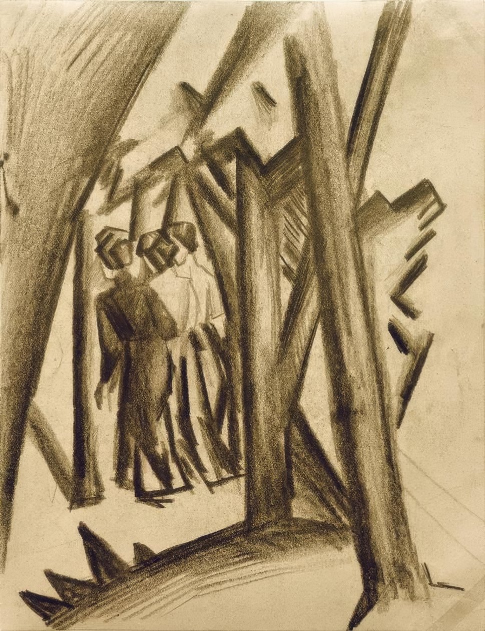 Three Girls in the Forest by August Macke
