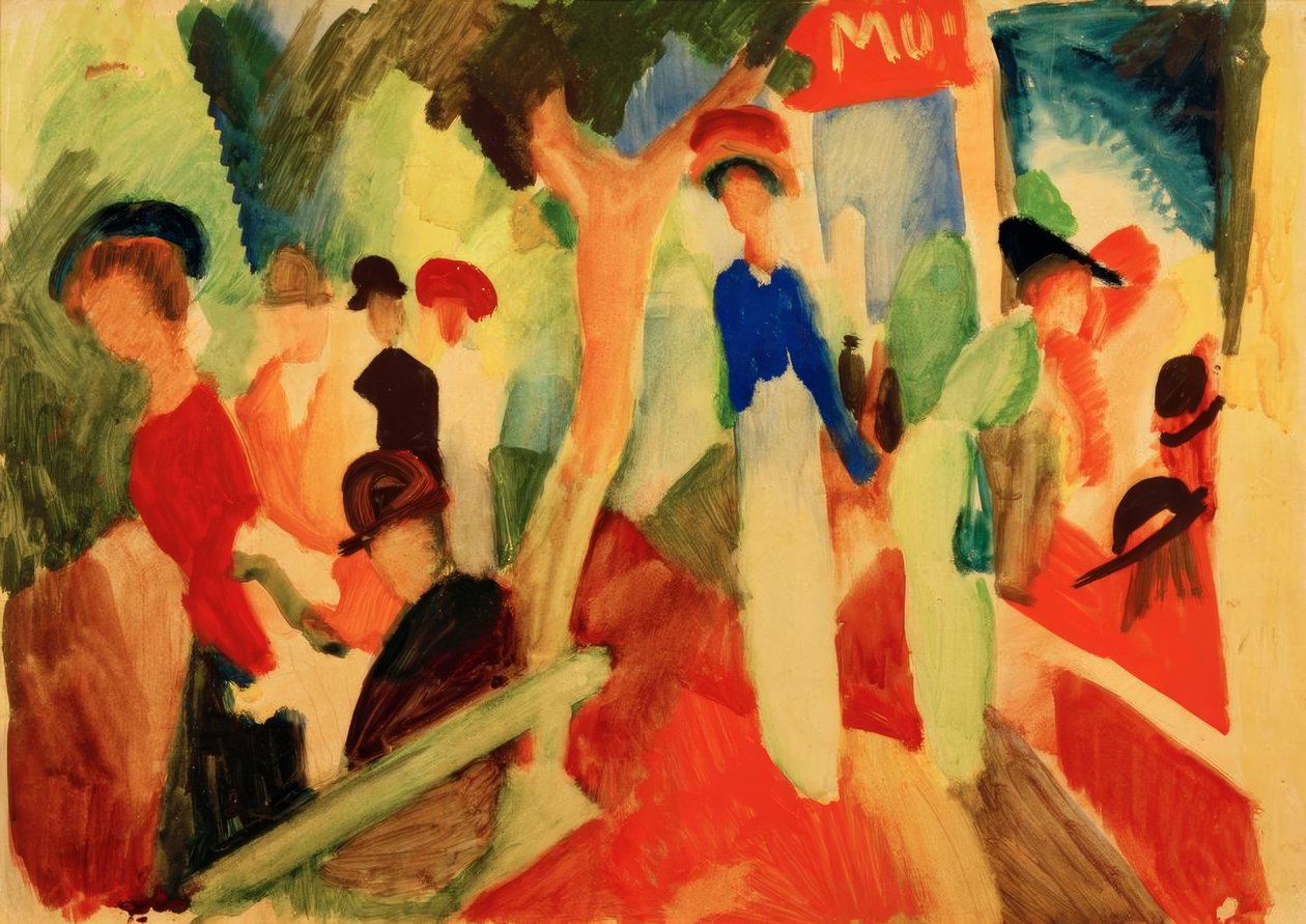 Hat Shop on the Promenade by August Macke