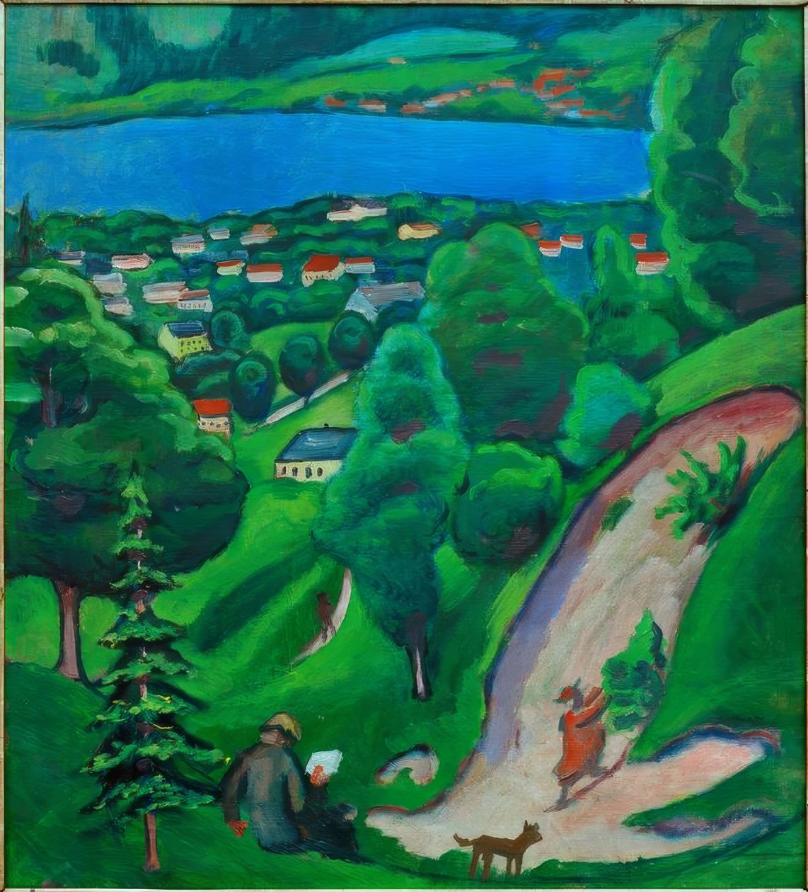 Landscape at Tegernsee by August Macke