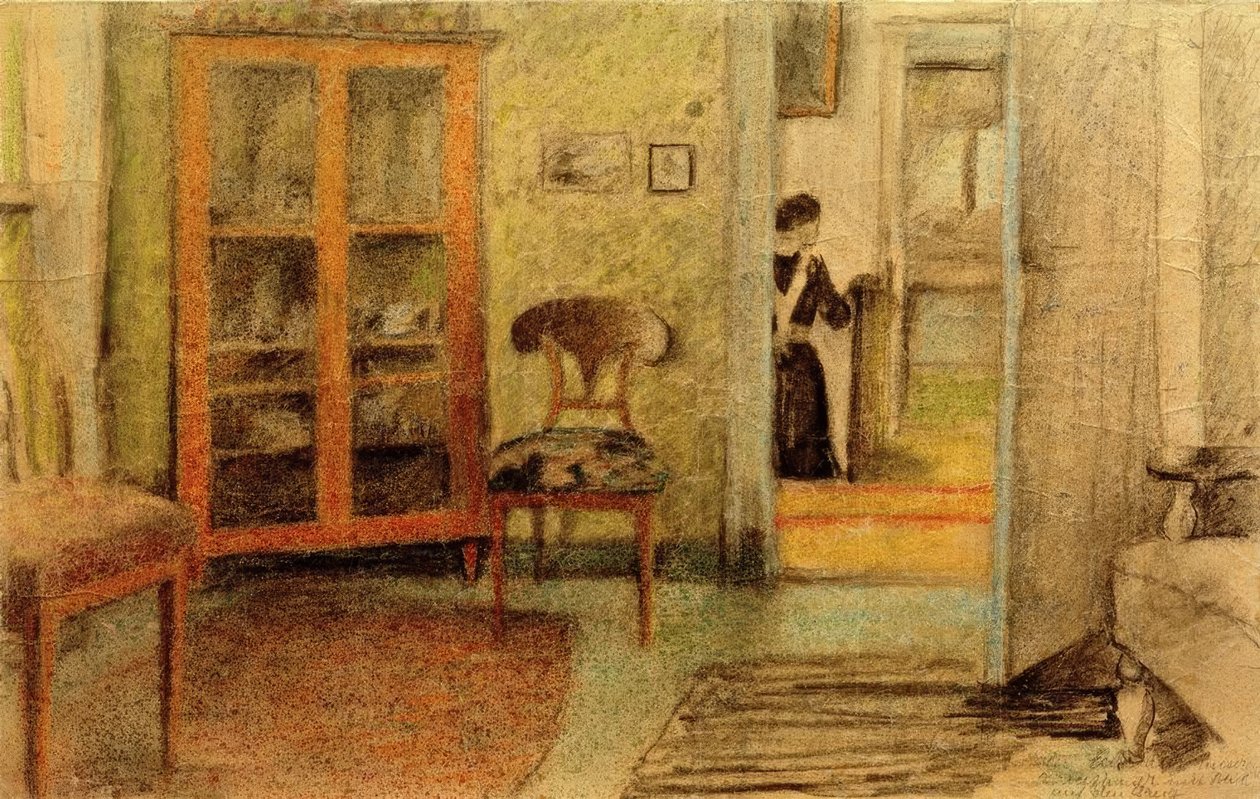 Our Living Room with a View of the Hallway by August Macke