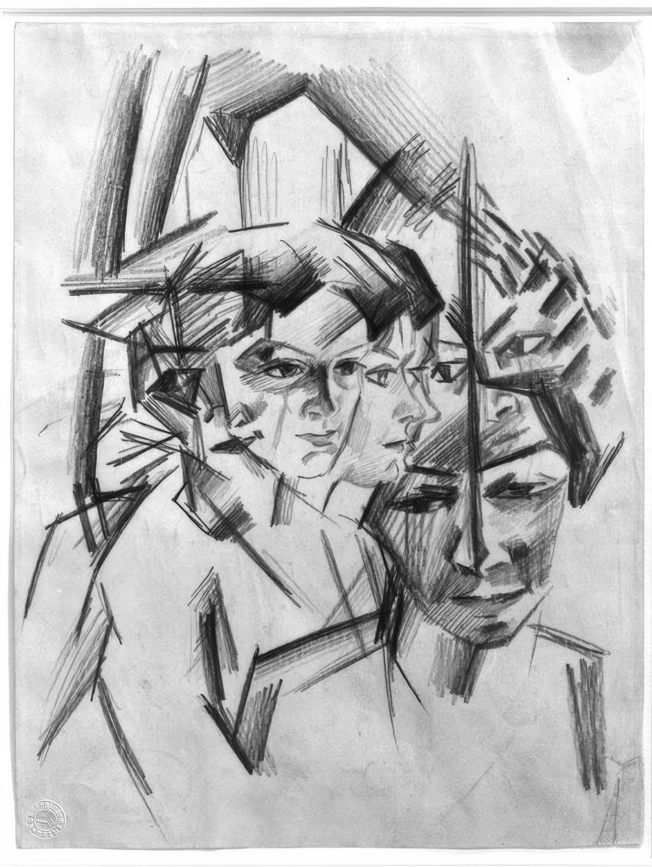 Futuristic Heads (Elisabeth) by August Macke