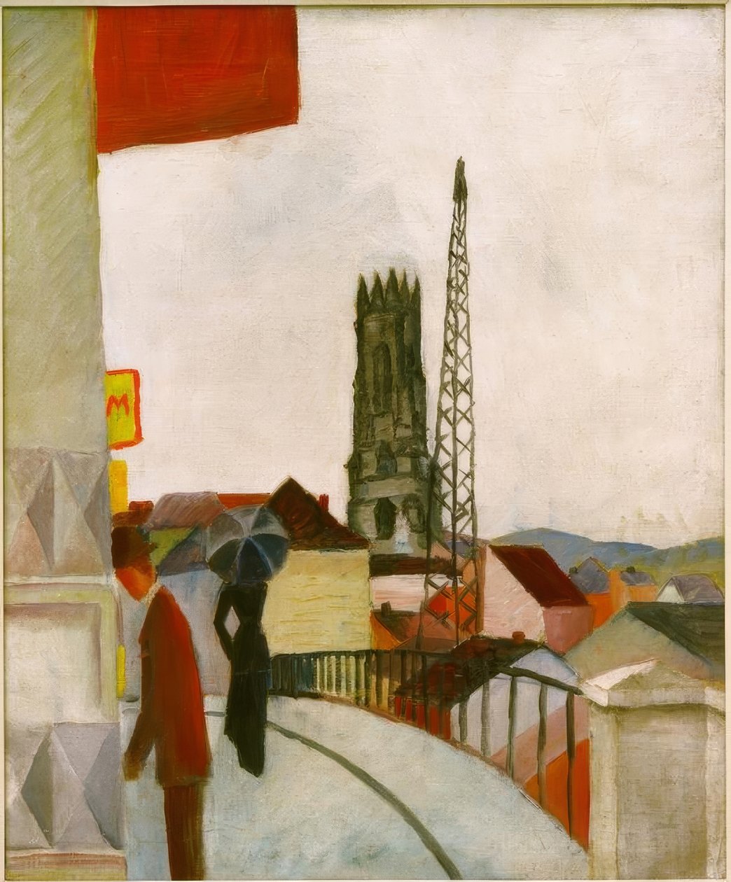 Cathedral of Freiburg in Switzerland by August Macke