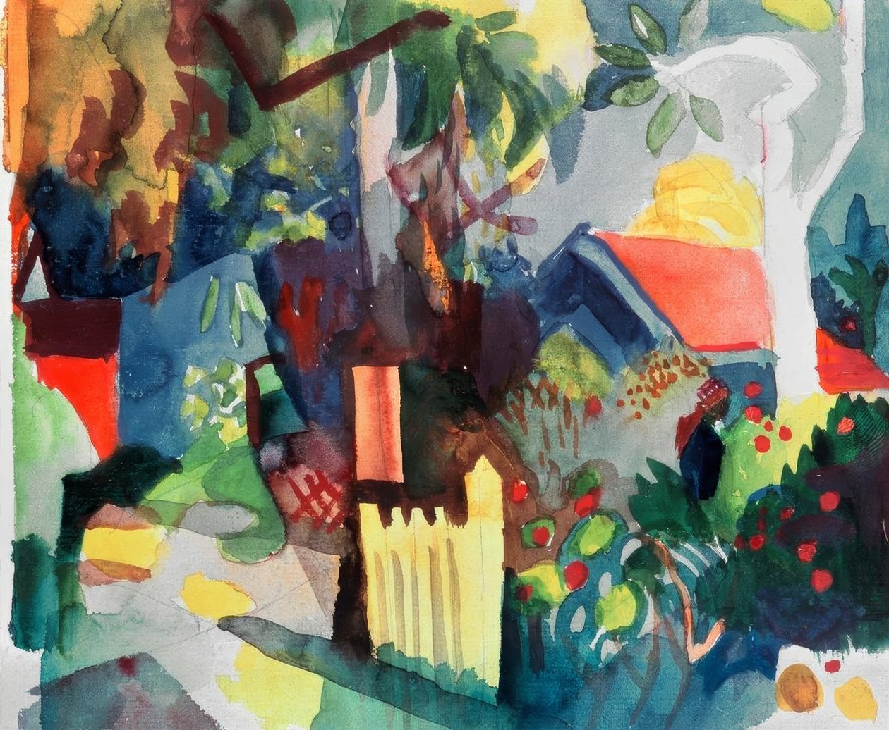 Landscape with Bright Tree by August Macke