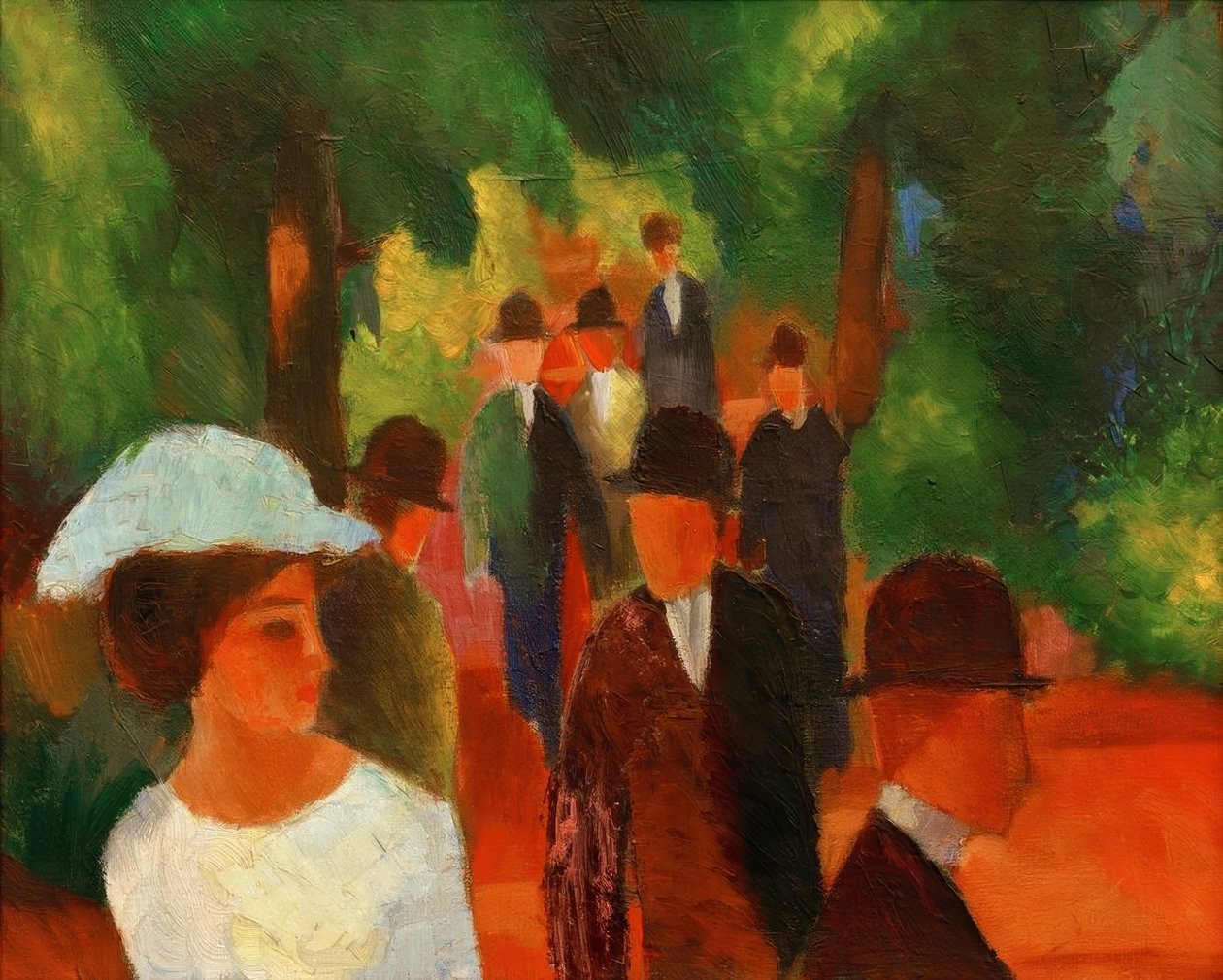 Promenade (with White Girl in Half Figure) by August Macke