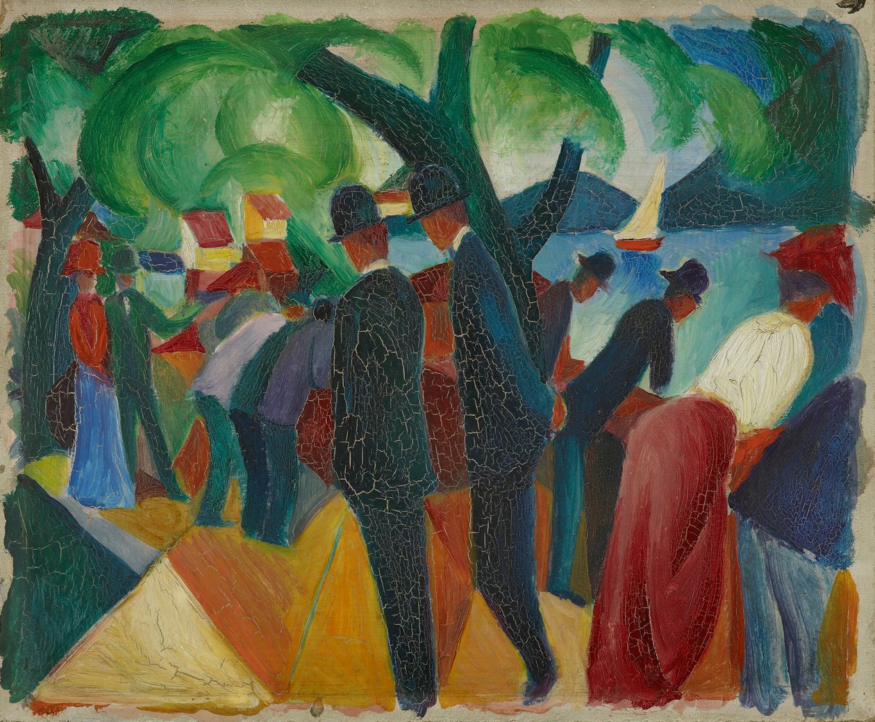 Walk on the Bridge by August Macke