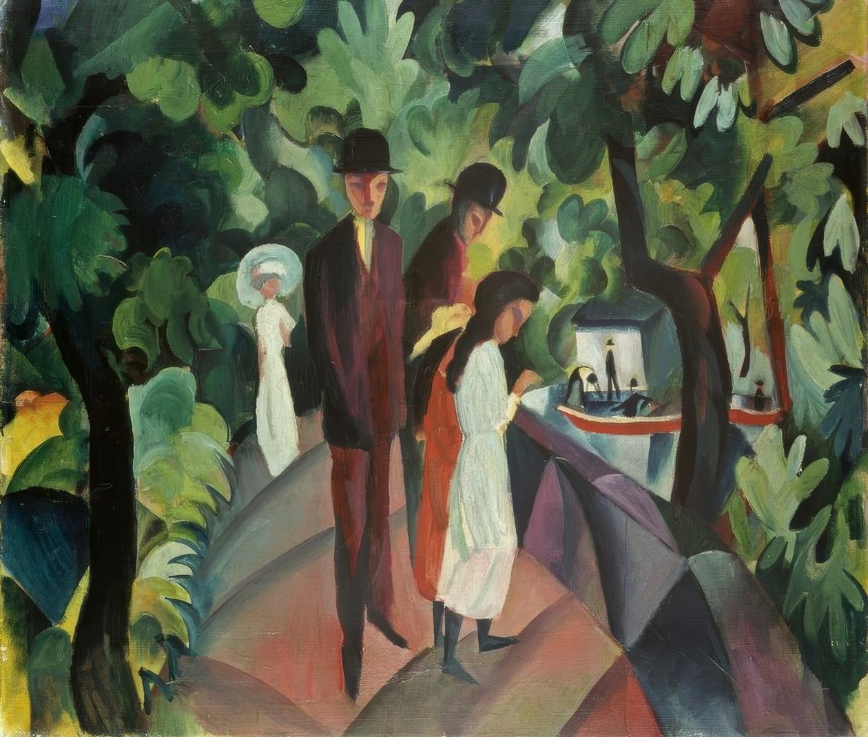 Walk on the Bridge by August Macke