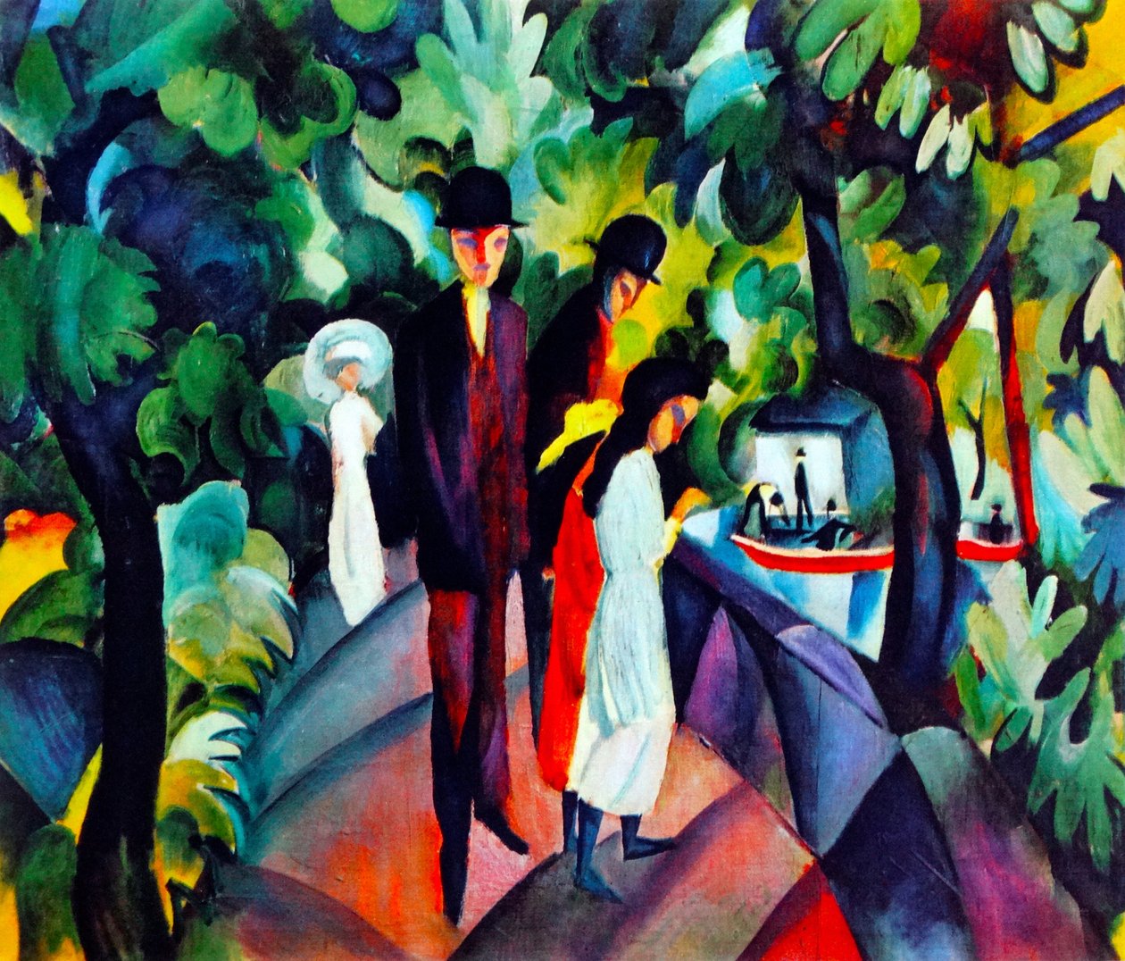 Walkers on the Bridge by August Macke