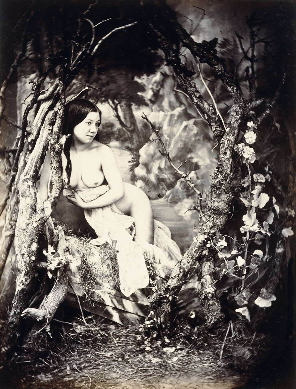 A Semi-Nude Woman Amongst Trees by Auguste Belloc