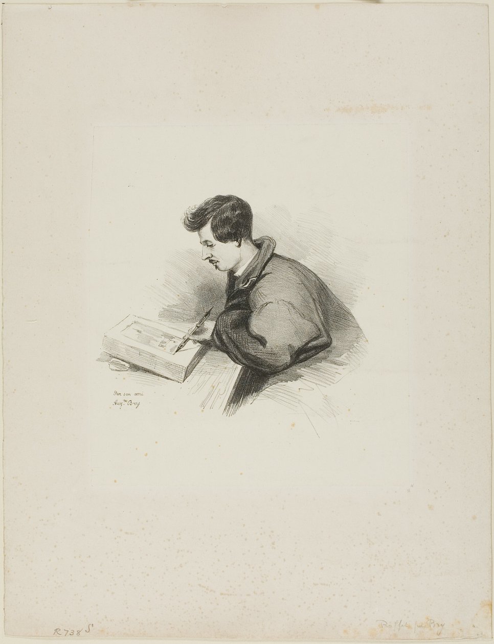 Portrait of Auguste Raffet by Auguste Bry