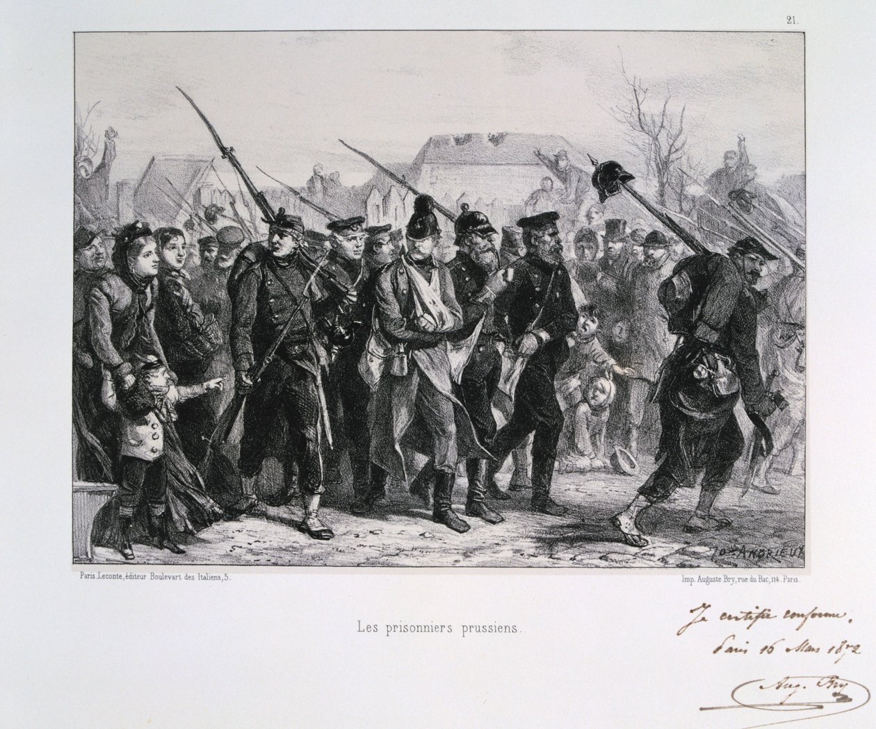 Prussian prisoners, Franco-Prussian War by Auguste Bry