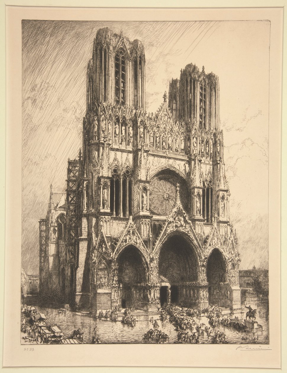 Cathedral of Reims by Auguste Lepere