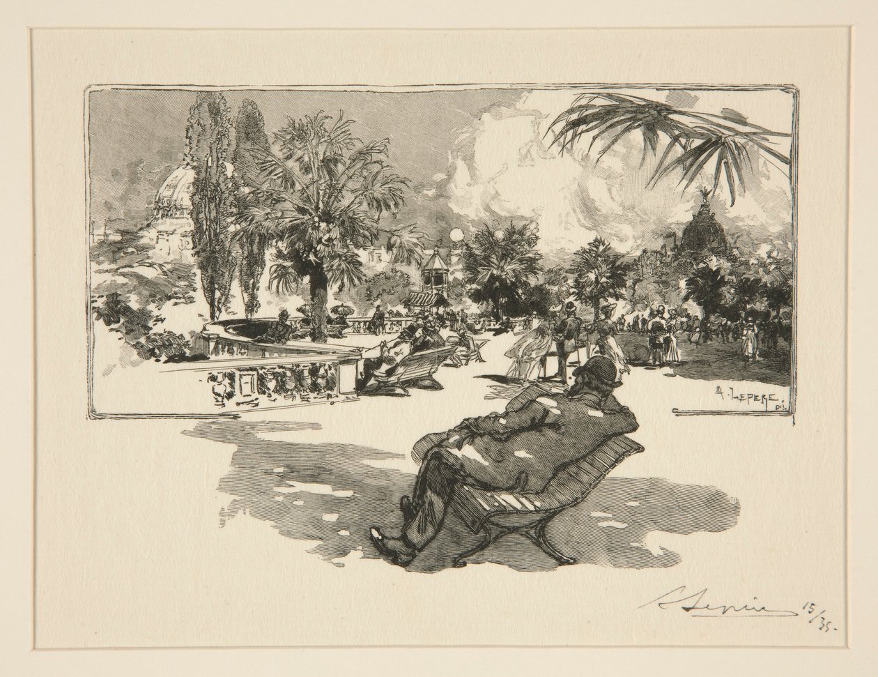 The Terrace of the Liberal Arts by Auguste Lepere