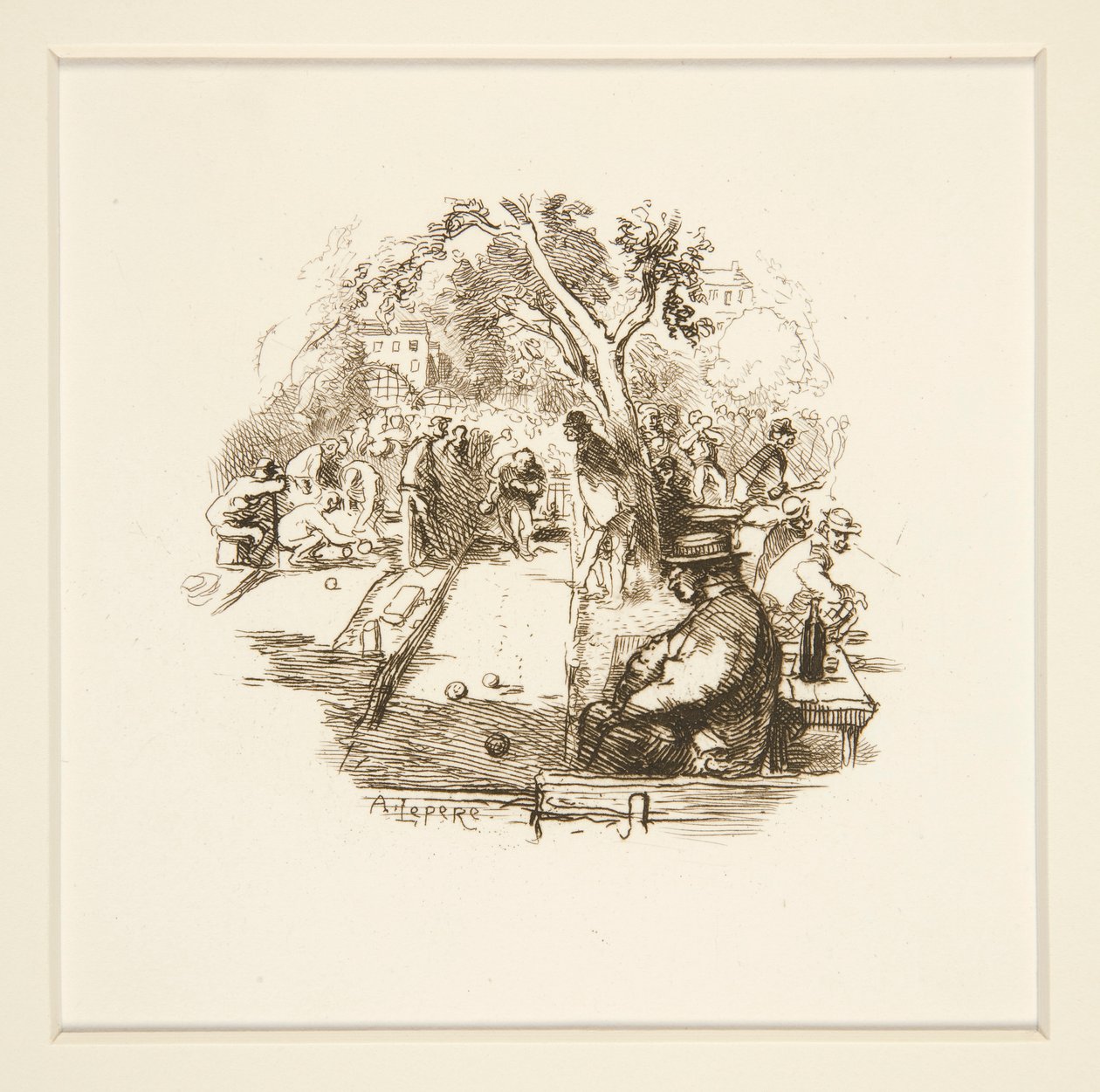 Lawn Bowling by Auguste Lepere