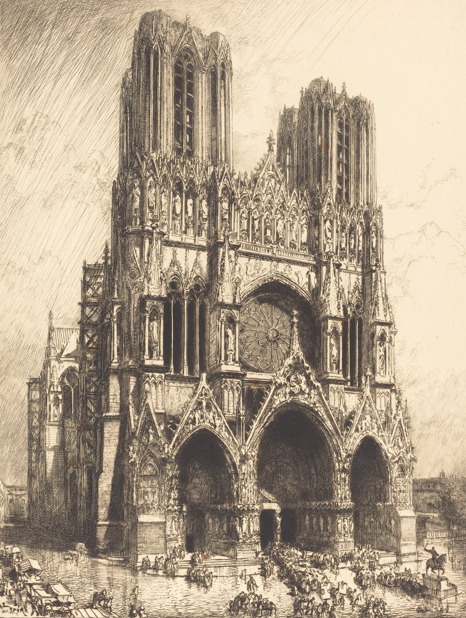Reims Cathedral by Auguste Lepere