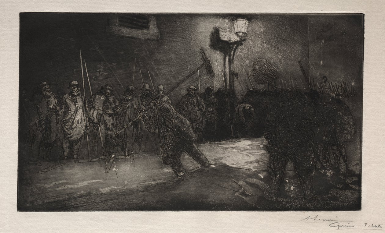 The Call of the Night Sweepers by Auguste Louis Lepère
