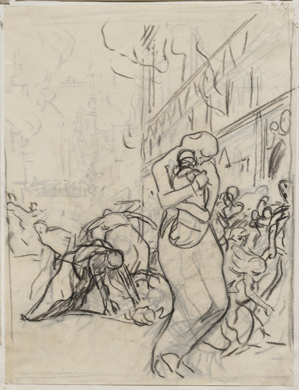 The Fire of Louvain by Auguste Louis Lepère
