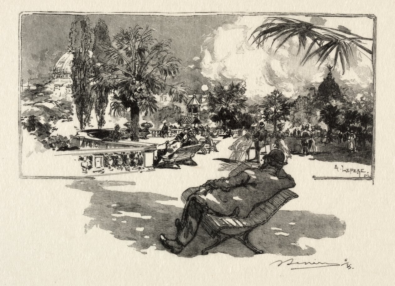 The Terrace of Liberal Arts by Auguste Louis Lepère