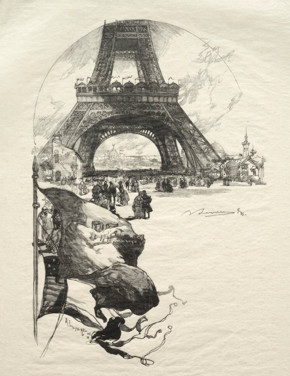 The Eiffel Tower by Auguste Louis Lepère