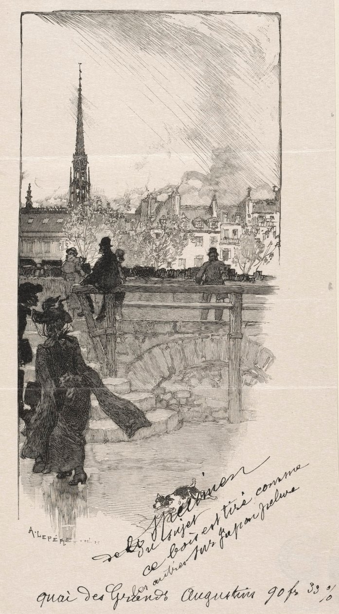 Quai des Grands Augustins by Auguste Louis Lepère