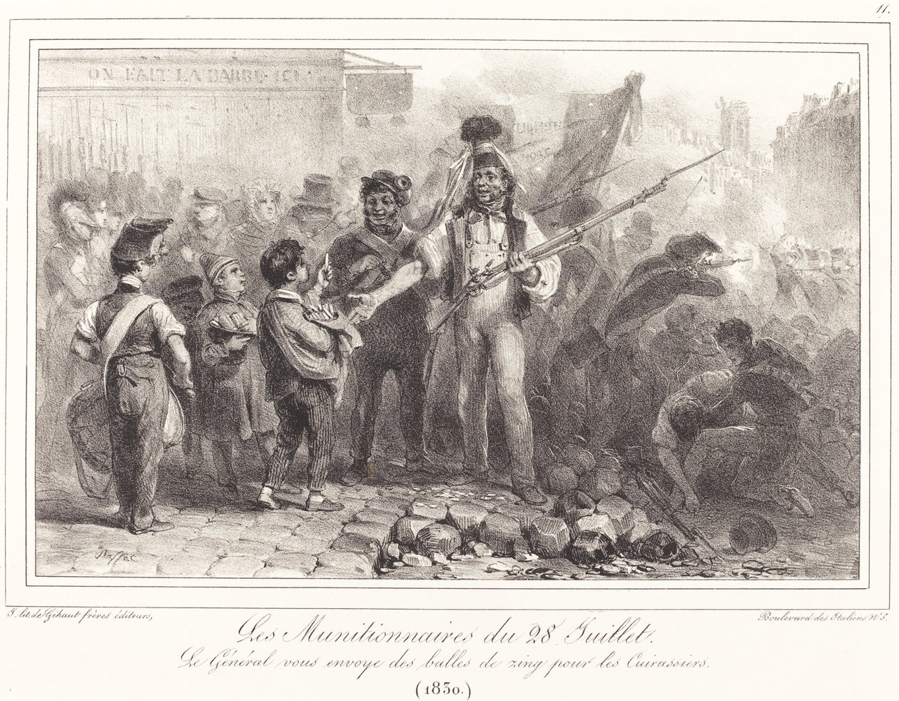 The Ammunition Workers of July 28 by Auguste Raffet