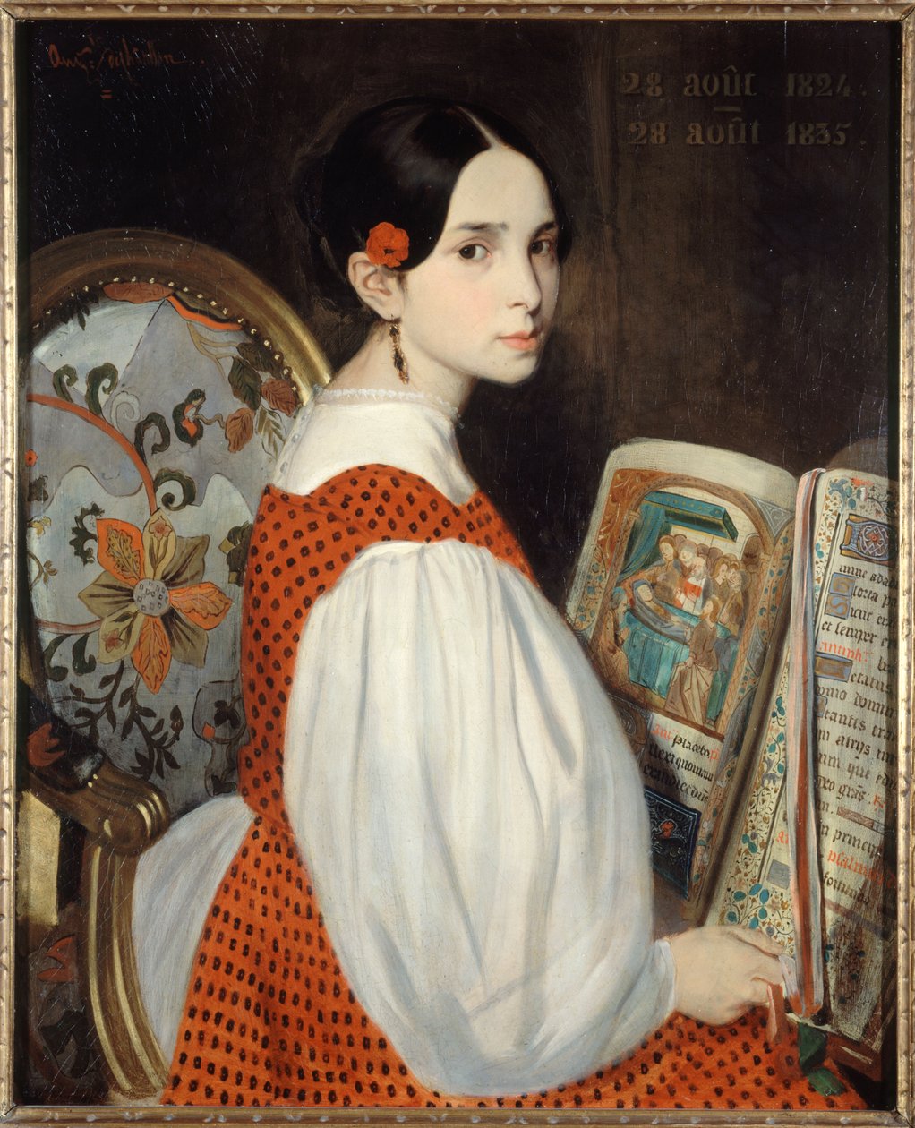 Léopoldine with the Book of Hours by Auguste de Chatillon