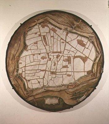 Circular Map of Vienna by Augustin Hirschvogel