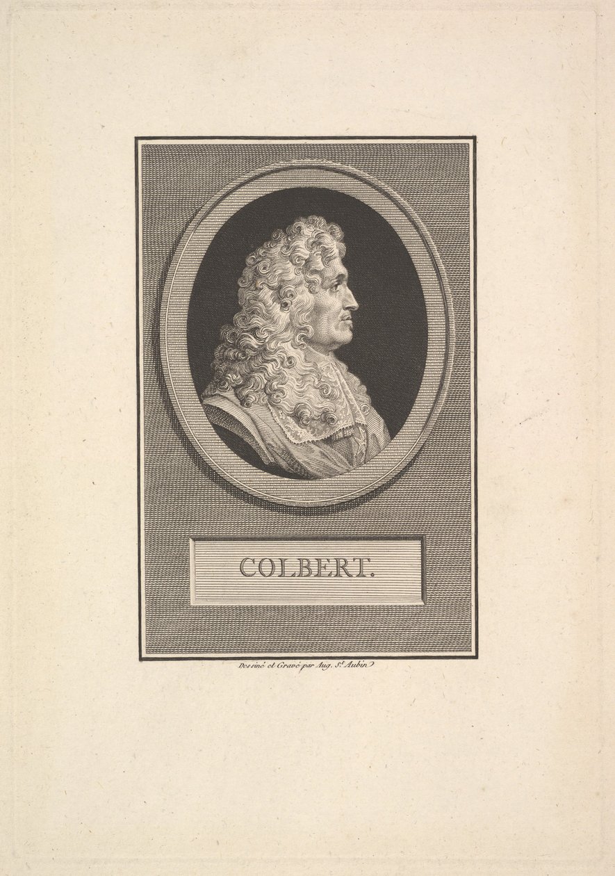 Portrait of Colbert, 1800 by Augustin de Saint Aubin
