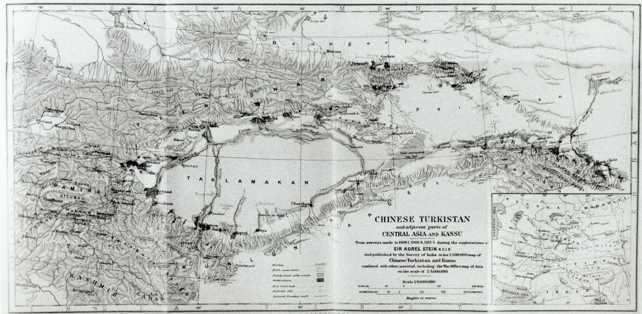 Map of Chinese Turkestan, from 