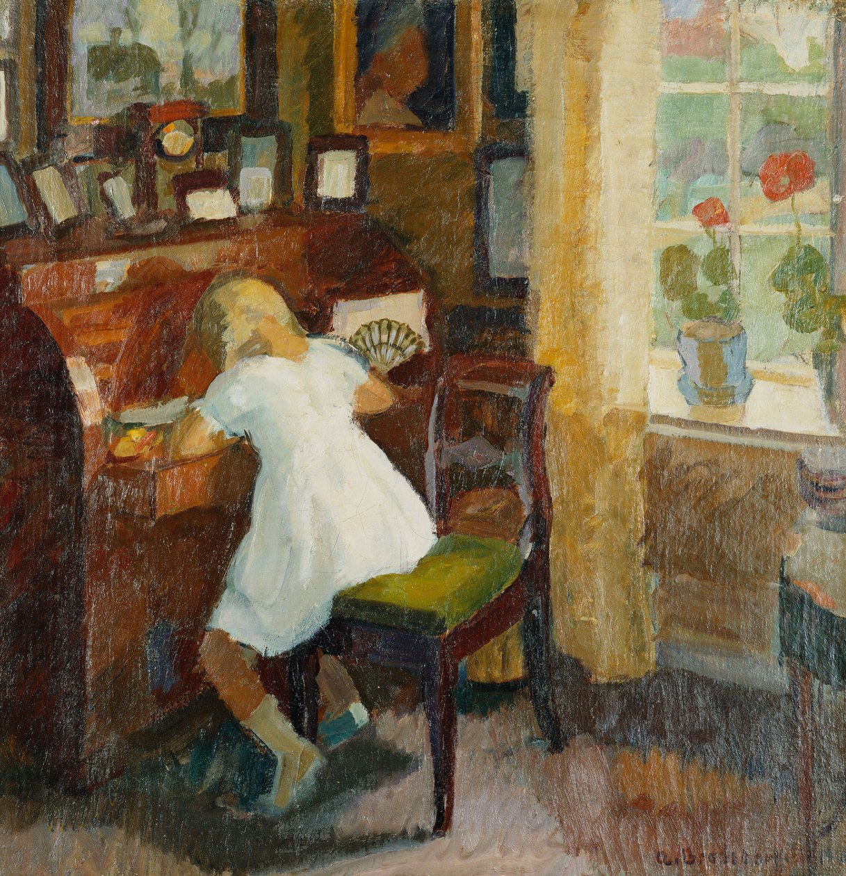 A Girl at a Writing Desk by Axel Bredsdorff