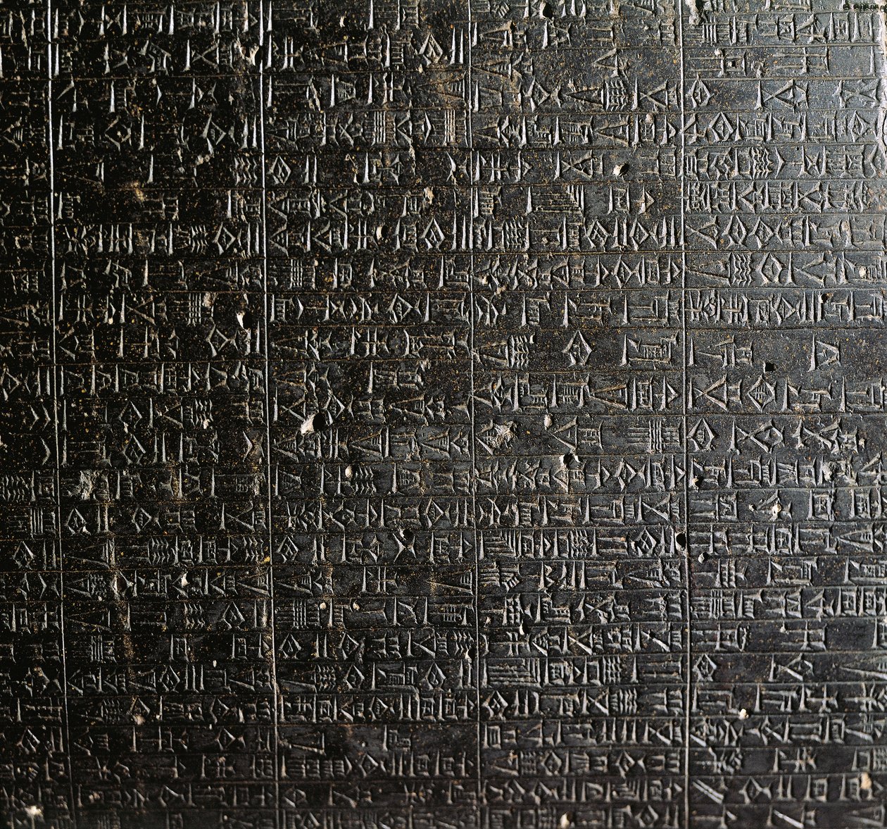 Diorite stela with Code of Hammurabi by Babylonian