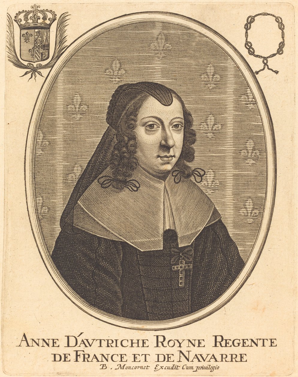 Anne of Austria by Balthasar Moncornet