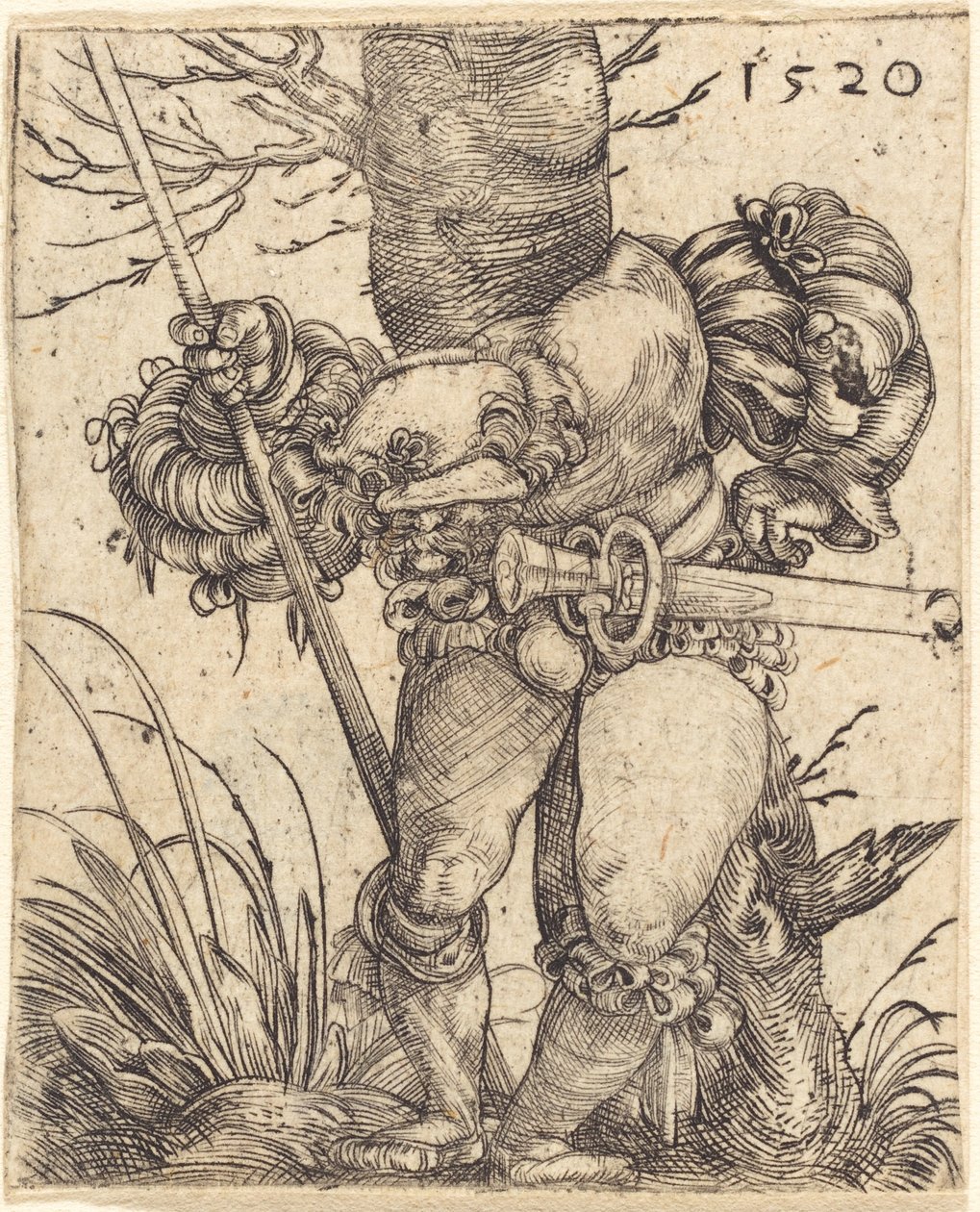 Foot-Soldier in Front of a Tree by Barthel Beham