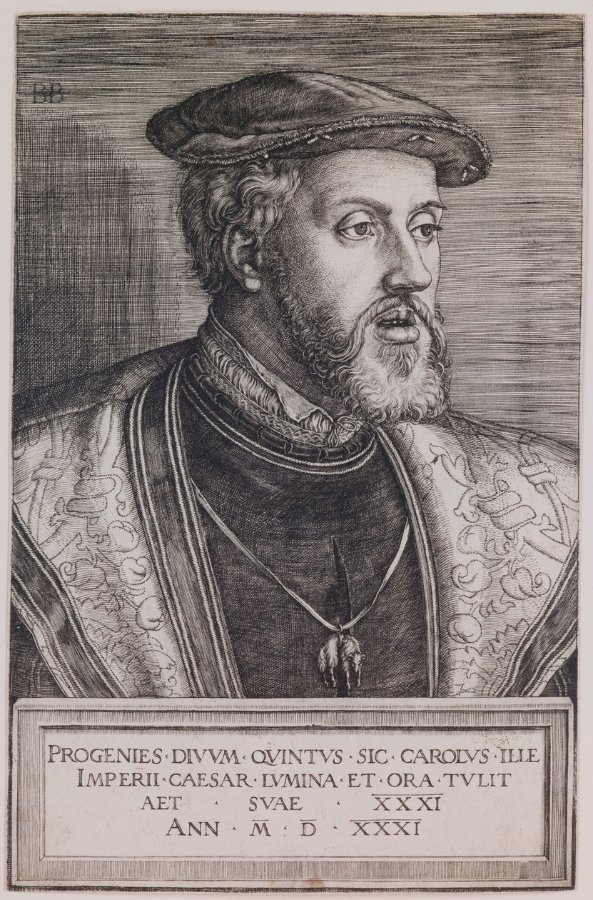 Portrait of Charles Quint by Barthel Beham