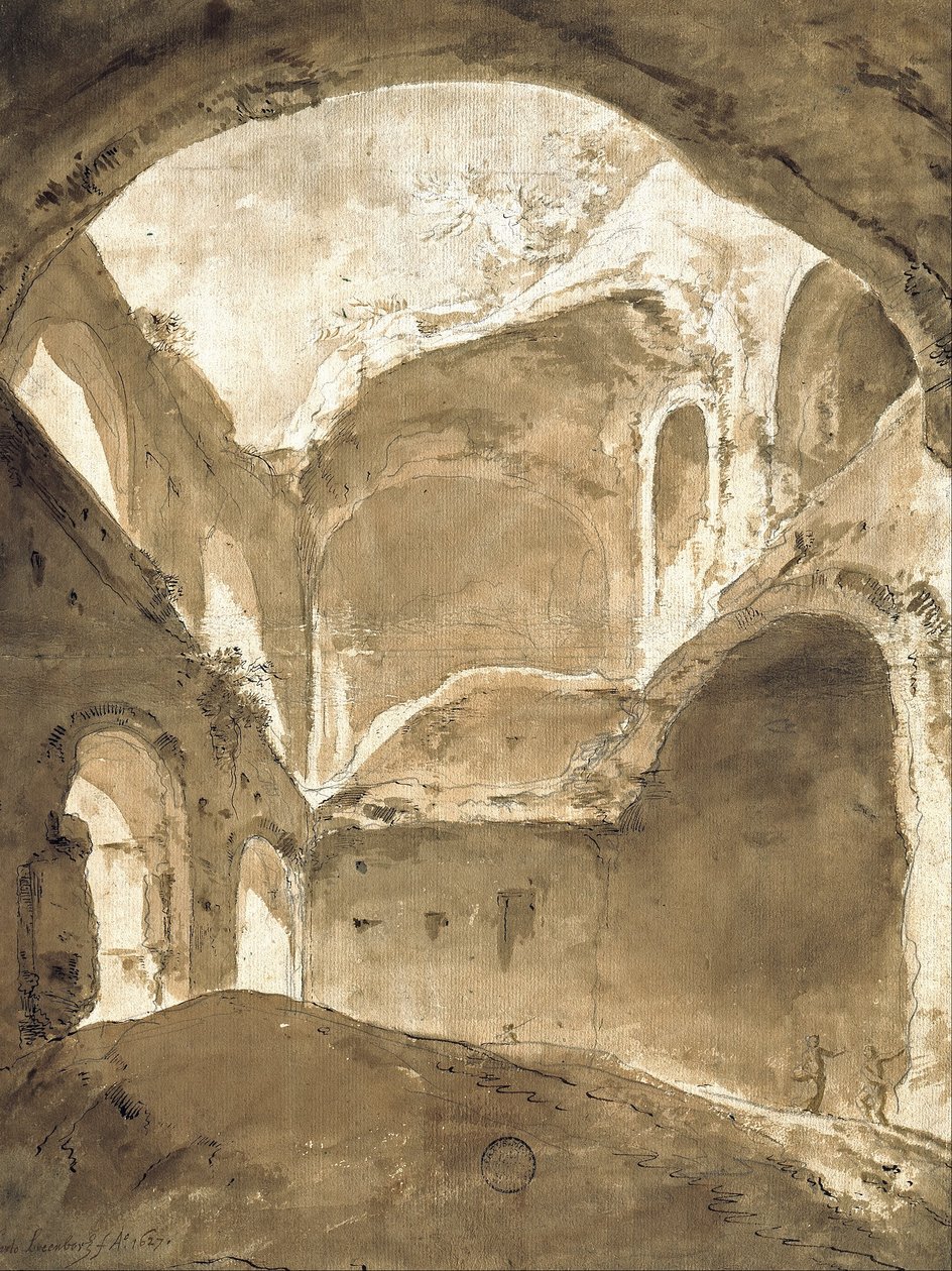 Interior of an Ancient Ruin by Bartholomeus Breenbergh